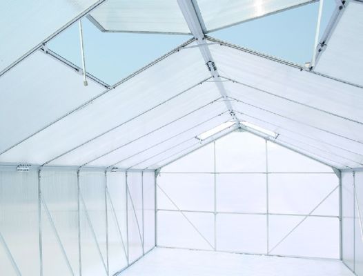กรอบอลูมิเนียมแผ่นโพลีคาร์บอเนตเรือนกระจกบ้านและสวนสำหรับ Hydroponics มะเขือเทศ / ผัก