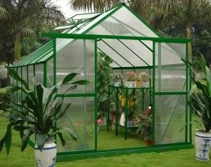 Đôi Cửa 10mm UV Twin-tường Polycarbonate Sở thích Trang chủ Nhà kính Kits 8 &#39;X 12&#39;
