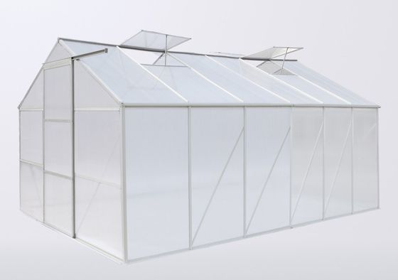 4mm / 6mm Polycarbonate Vườn nhà kính Đối với Nursery / Flower, Độc Sliding Door