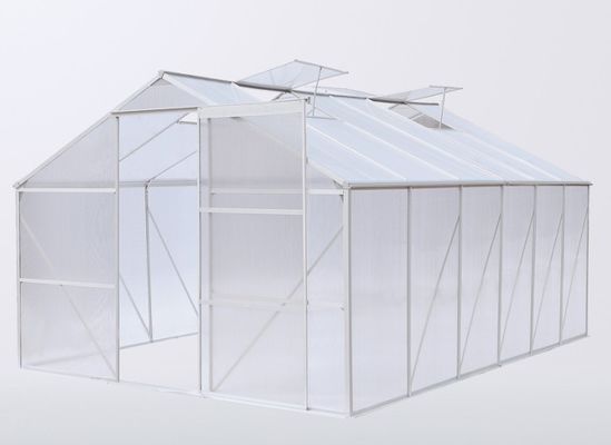 4mm / 6mm Polycarbonate Vườn nhà kính Đối với Nursery / Flower, Độc Sliding Door