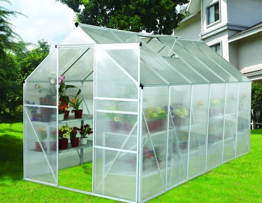 12x6 ft Modular DIY nhỏ Sân sau Kits nhà kính Với bột tráng kim loại Khung