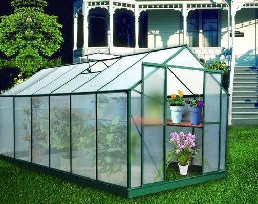 سبز / طبیعت ها Alu-نقره ای پلی کربنات سرگرمی کیت گلخانه ای برای گل با اشعه ماوراء بنفش