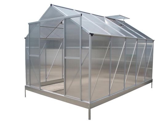 Double Sliding Door , Waterproof Hobby Greenhouse Kits With 1.5mm Aluminum Frame
