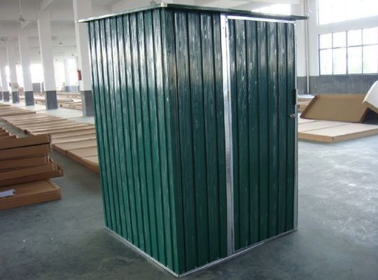 Сараи металла сада плоской крыши Sunor DIY миниые для хранения инструментов с одиночной дверью качания